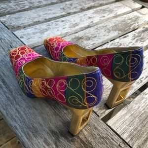 Vintage Timothy Hitsman Rainbow Pumps